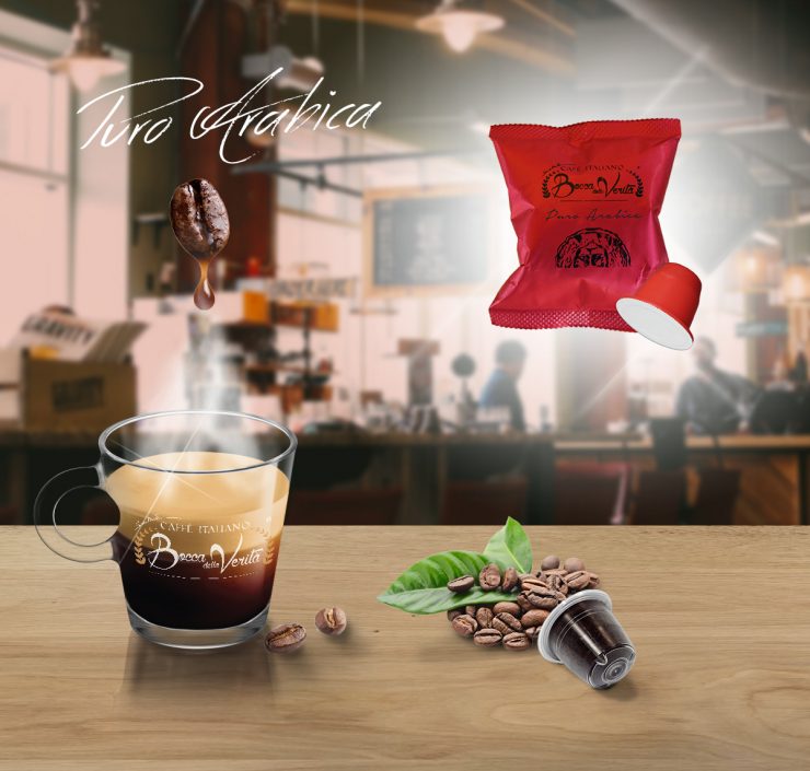 Tasse de café pur arabica et capsules Nespresso compatibles Bocca della Verità
