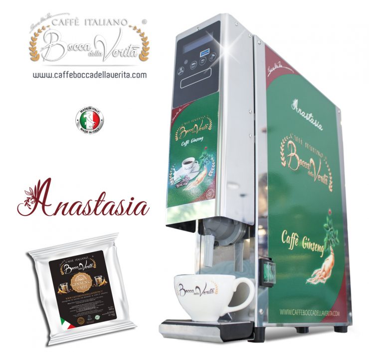 Cafetera profesional industrial Anastasia para café caramelo al ginseng, cebada, cappuccino de Bocca della Verità
